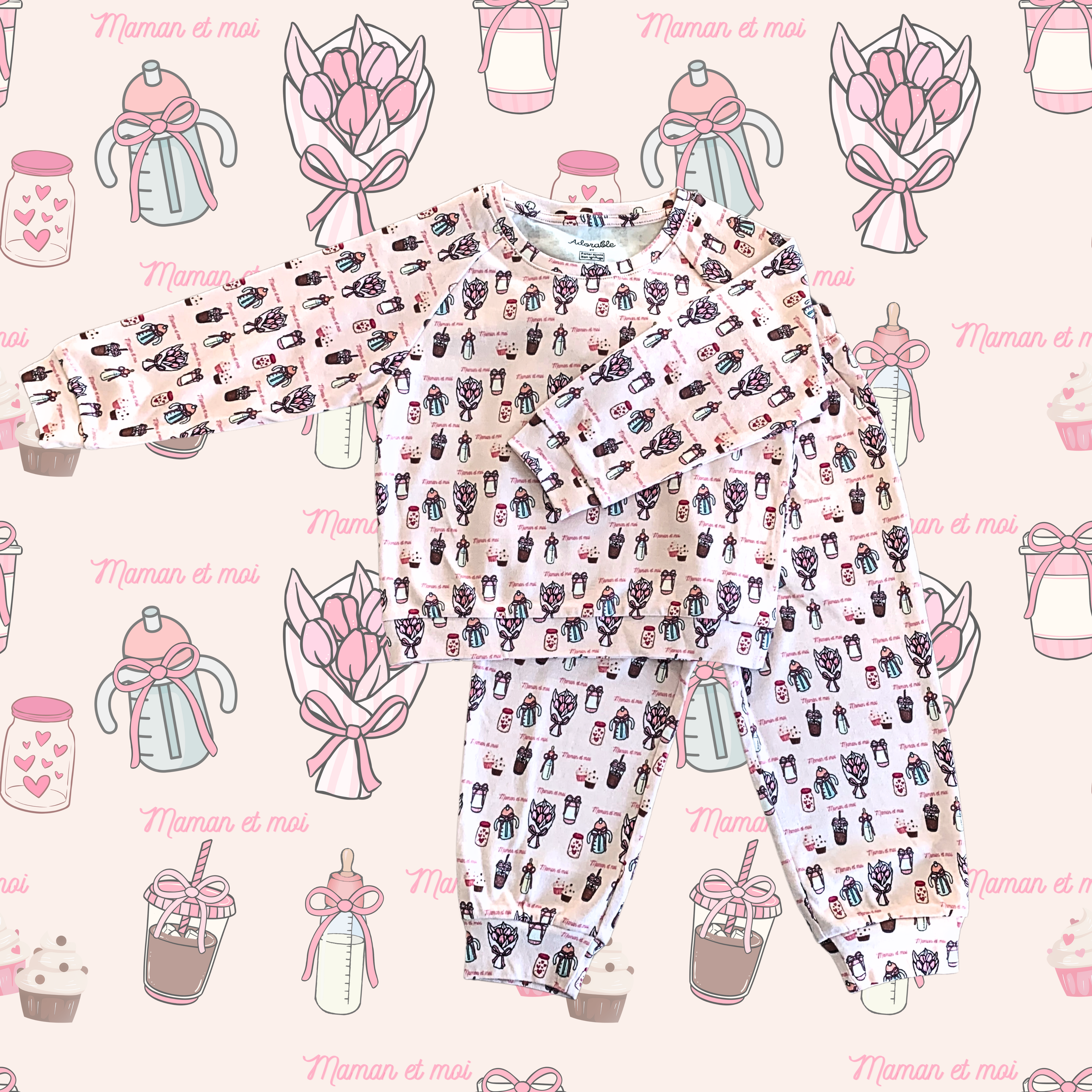 Ensemble pyjama 2 pièces en coton biologique