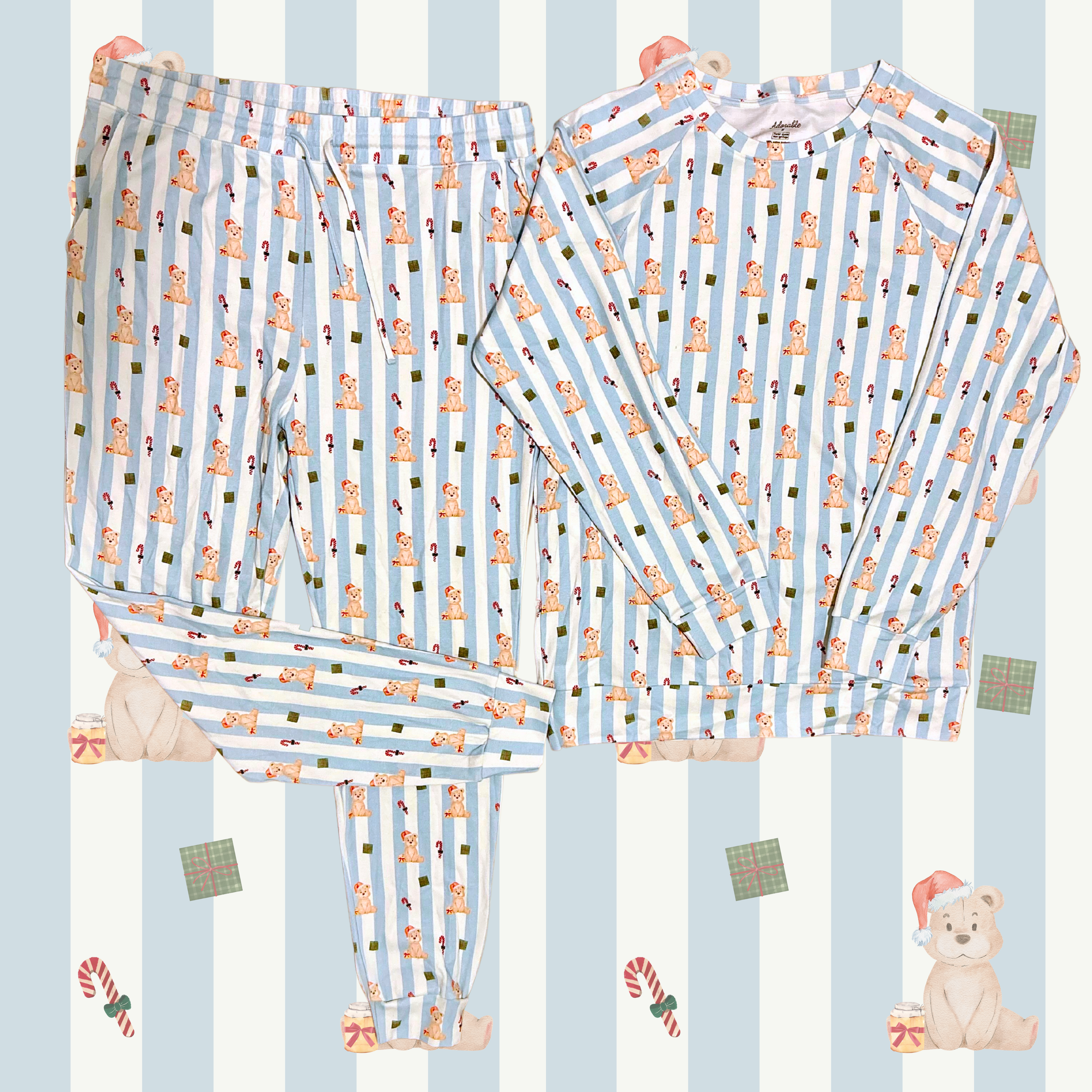 Pyjamas de Noël avec oursons