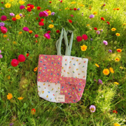 Sac TOTE Patchwork Fleuri – Édition Champêtre - UNIQUE