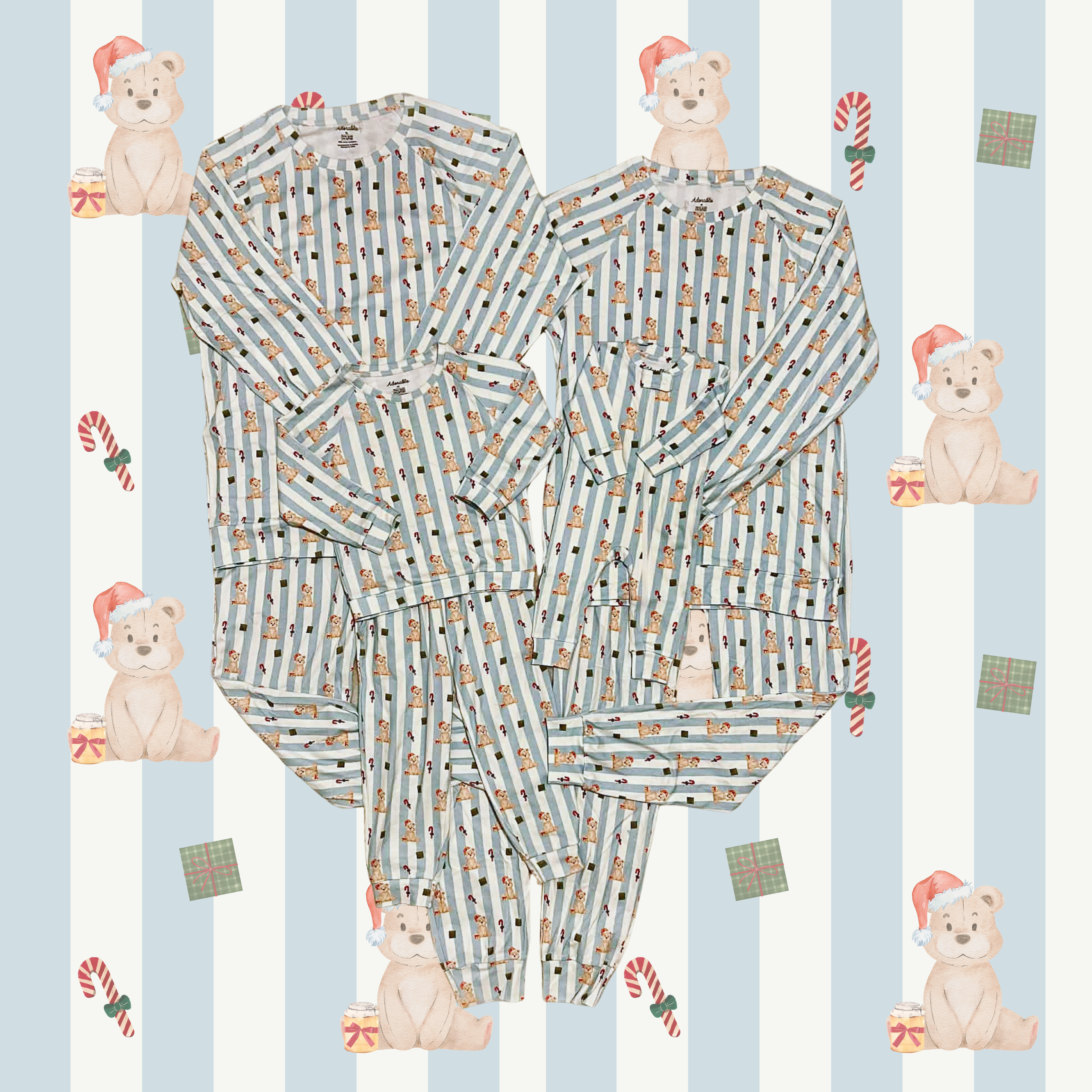 Pyjamas de Noël avec oursons