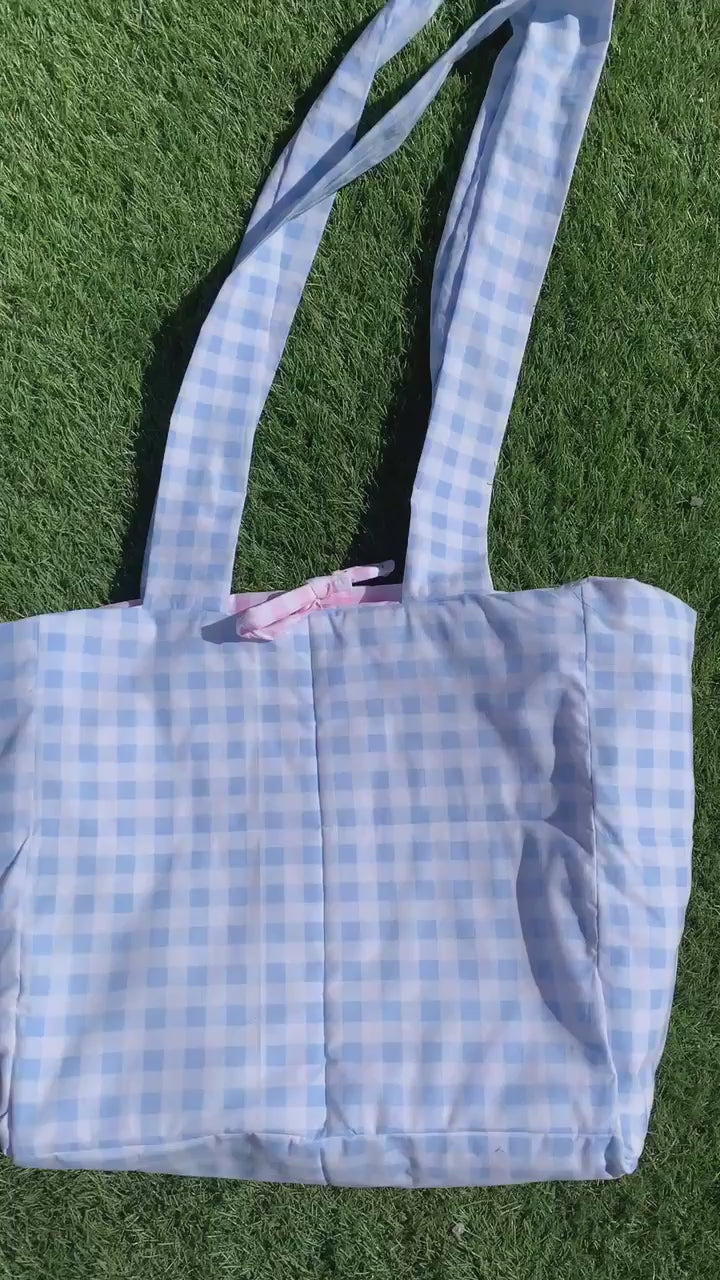 Charger la vidéo : Sac matelassé XL fait à la main